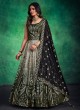 Georgette Sequins Emboidered Gown With Dupatta